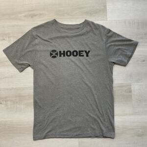 Hooey Mens Lock Up Logo Graphic Short Sleeve Crew Neck Y2K Style